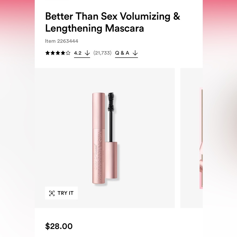Too Faced- Better than Sex Mascara